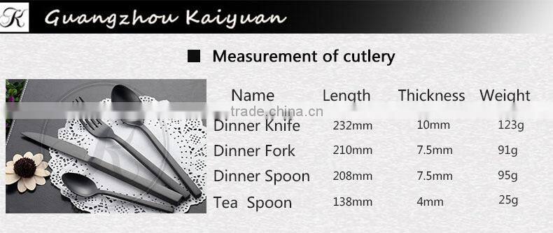 manufacture cutlery,black cutlery set,black plated flatware set