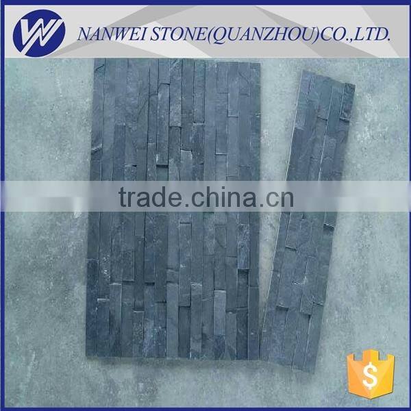 Black color slate tiles for wall and floor