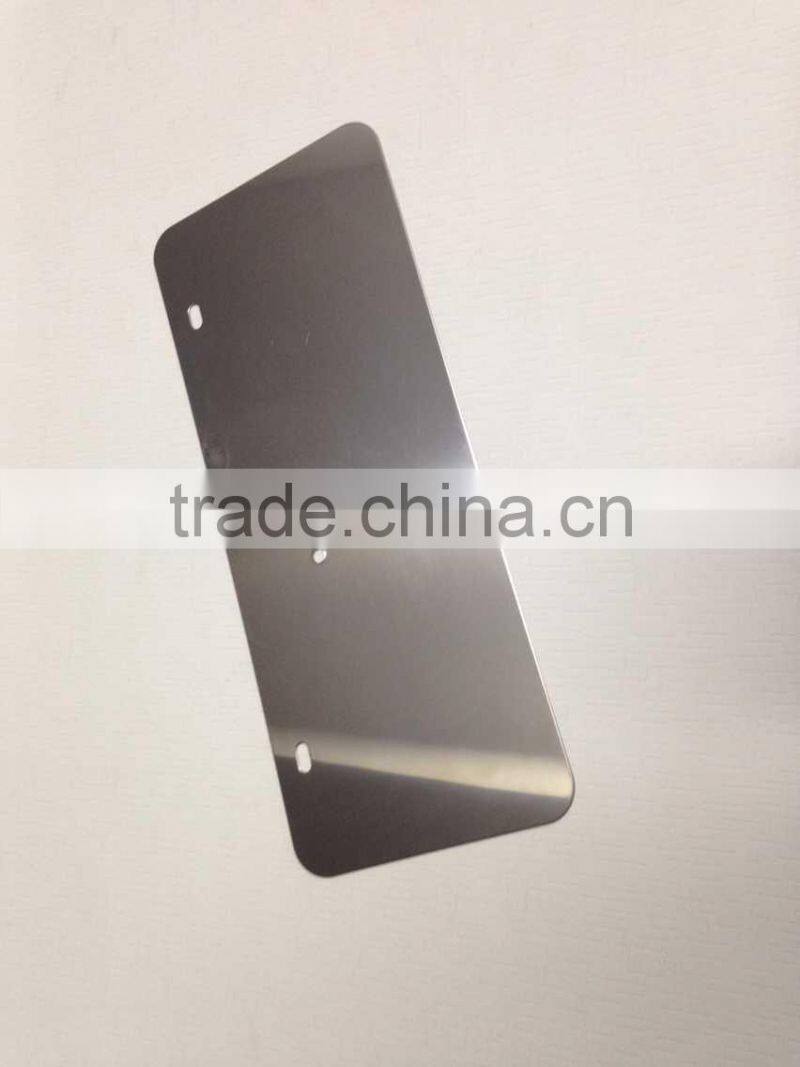 Hot sale Car License Plate American standard Nature color Stainless steel Embossed Blank License Plate ,Metal Car number plate