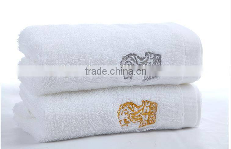 terry 100% cotton hotel towels face towels with embriodery logo