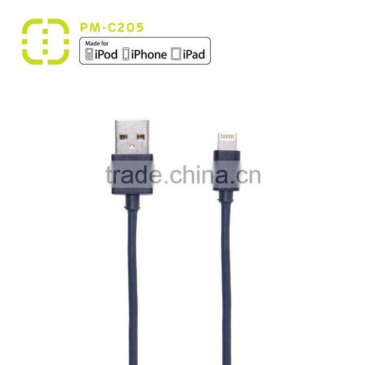 MFi Certified USB Round Cable (Black/white)