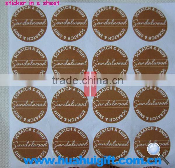 custom scratch and sniff sticker