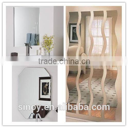 Float glass silver mirror made bathroom mirror, plane mirror