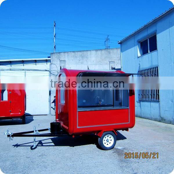 Hot dog cart/mobile food trailer cart with big wheels for sales XR-FC220 D