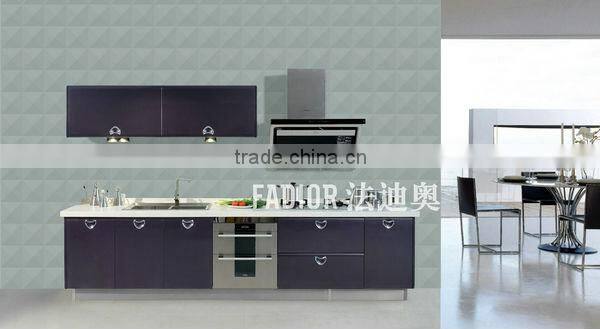 Hot sale UV painting veneer Acrylic banging MDF modular kitchen price is reasonable with top quality