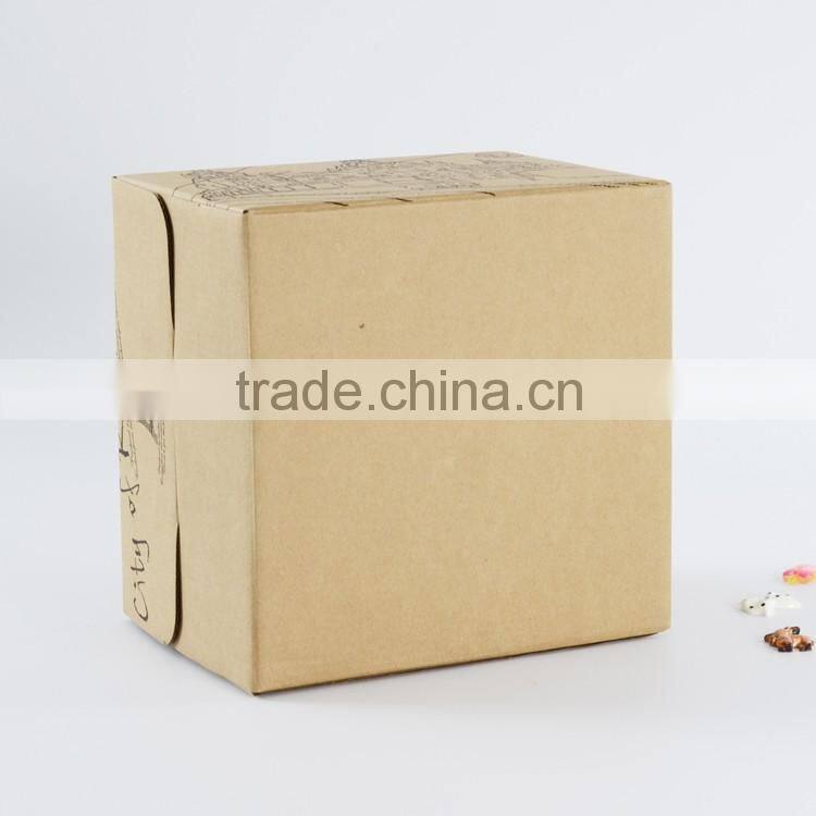 Recycled Materials Feature and Hand-held kraft paper cake box,cute paper cake box