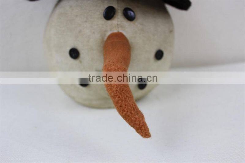 WHOLESALE 12" STANDING PLUSH SANTA SNOWMAN VINTAGE STYLE ORNAMENT