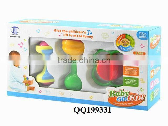 Lovely plastic baby toy rattle