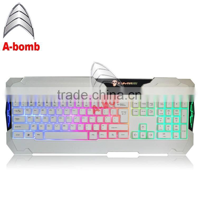 2016 A-bomb waterproof keyboard mechanical gaming computer keyboard with LED light
