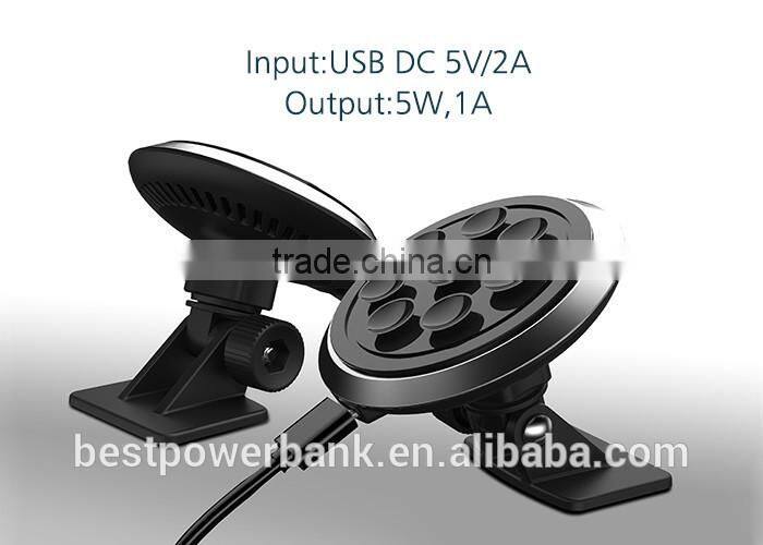 portable in car sucker phone holder oem logo wireless charger