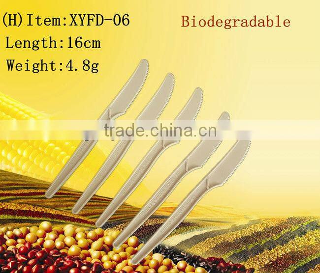 6 inch biodegradable disposable plastic knives and forks:XYFD-06