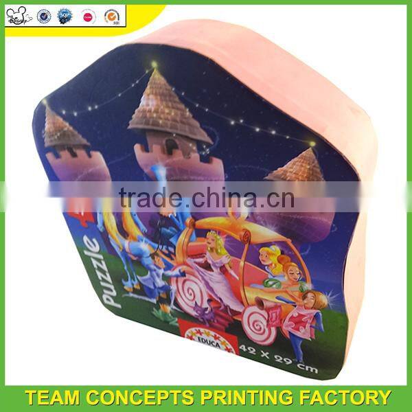 irregular shape kids puzzle toy with glossy lamination