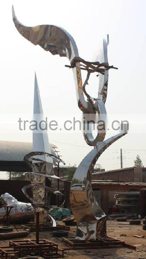 Outdoor Modern 304 Stainless Steel Sculpture for Garden Decoration