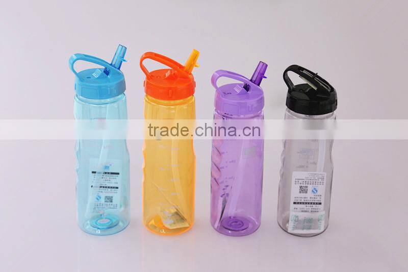750ml single wall plastic water bottle with sucking mouth