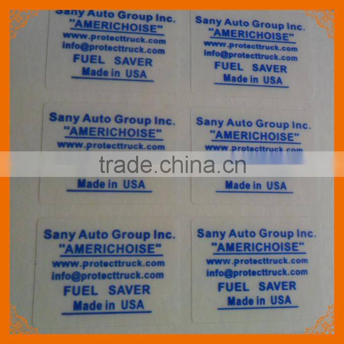 custom printed transparent pvc sticker