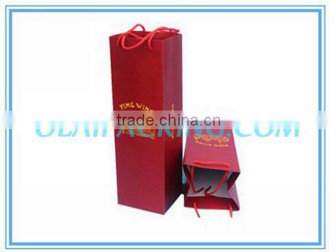 fancy hot sale red kraft paper wine package