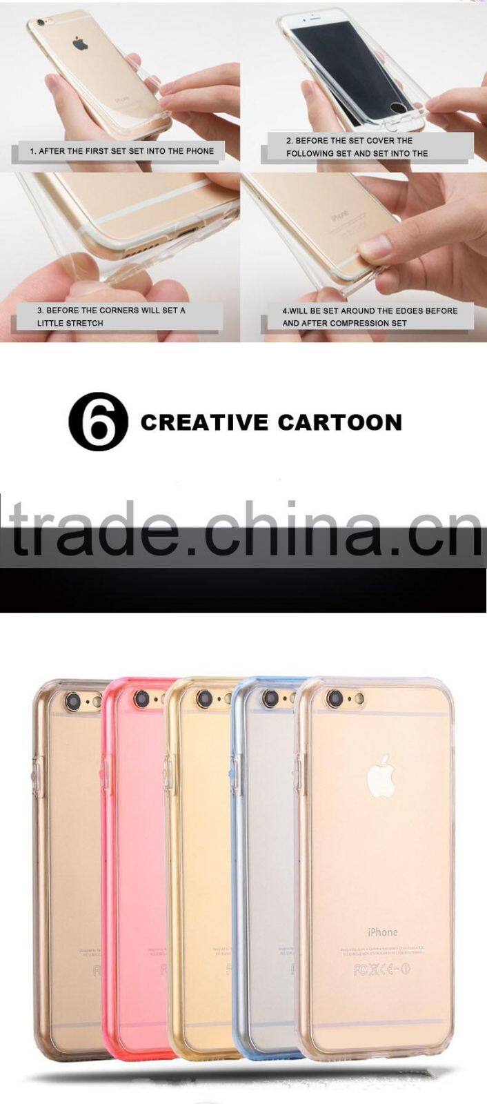 Wholesale candy colors for iphone 6 6s silicone cover cute summer 360 degress phone case for iphone 6 mobile phone case