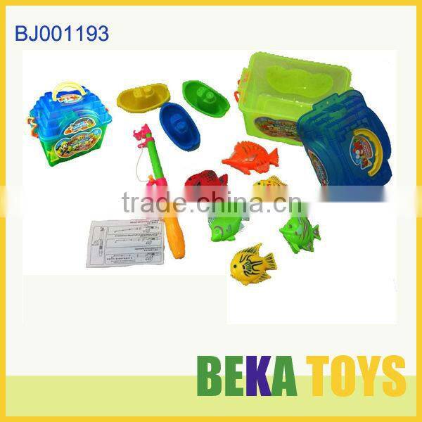 Hot summer toys happy kids toy funny magentic plastic fishing toys small kids fishing game toy