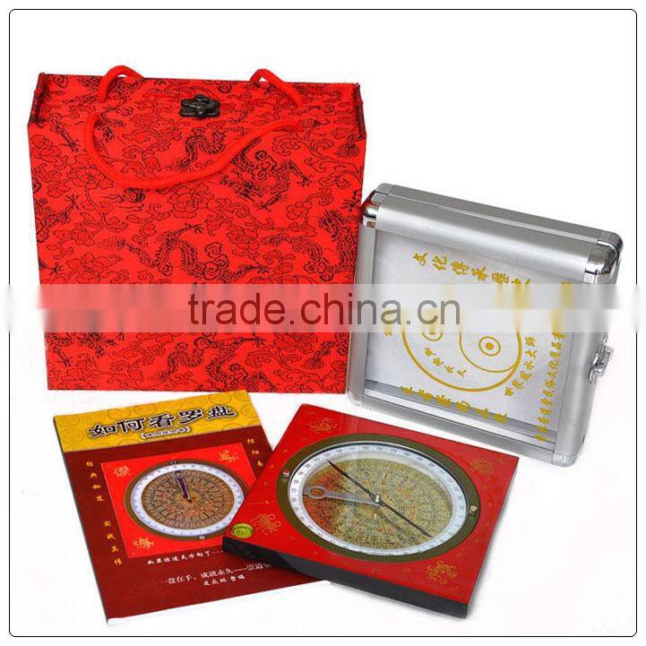 Red color Wooden material chinese fengshui lou pan,round lou pan