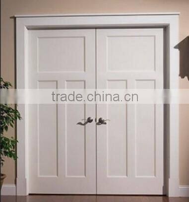 Wooden double panel doors design