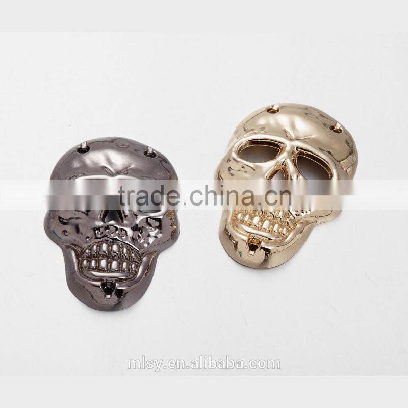 High quality skull washable metal label for buyers Brightness C1-80060