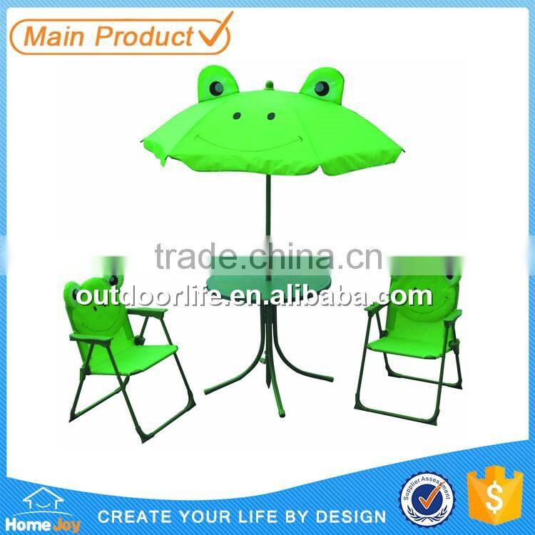 Pretty indoor or outdoor used kids patio 4pcs set, children metal table and chairs, kids furniture