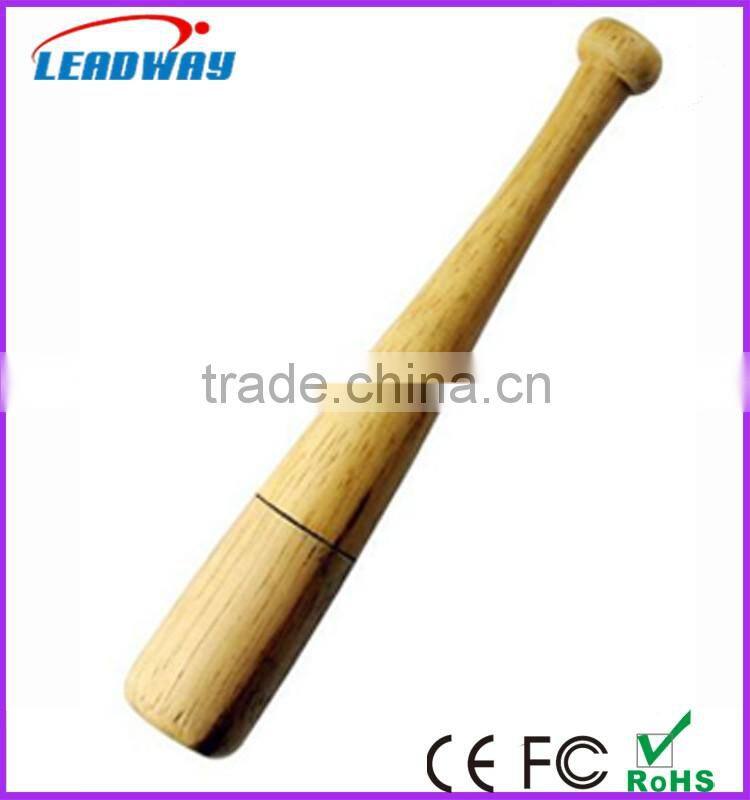 Hot seller wood baseball bat usb flash drive 8GB for promo