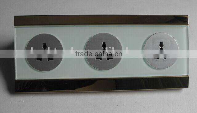 Mutifunctional hotel glass power socket outlet