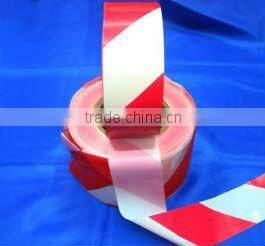 PE floor warning tape white/red color without glue