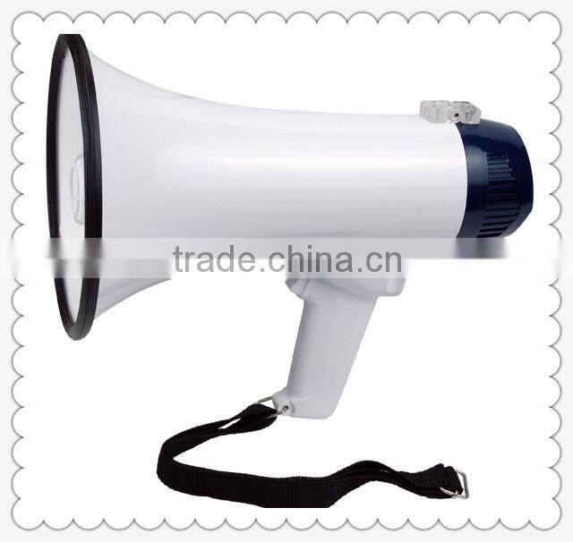 talk and siren switch megaphone with sliding volume control and trigger