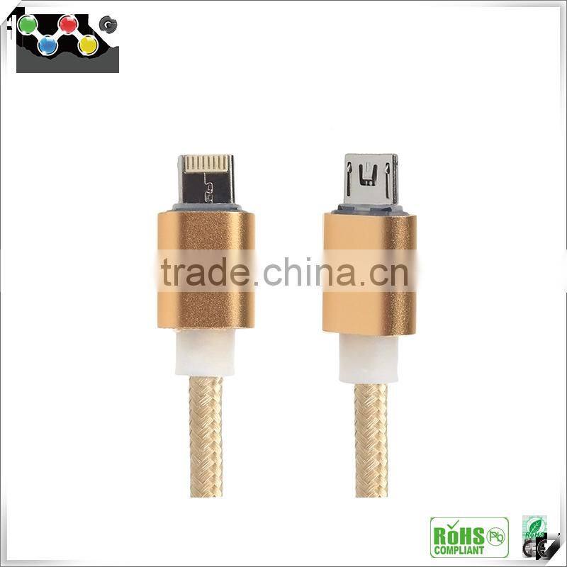 2016 New design phone cable , USB 2 in 1charging cable for iPhone6/6s , Best Price Data Transfer usb cable,Two Sided Usb Cable