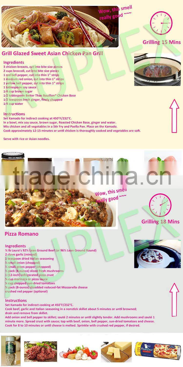 Luxury Commercial Movable Ceramic Egg Grill with Stainless Steel Trolley(AU-215S2)