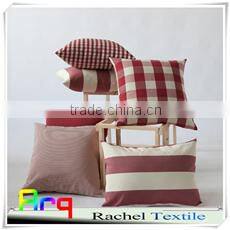 Simple Mediterranean multi color stripe printed polyester cotton fabric for table cloth sofa cushion cover using