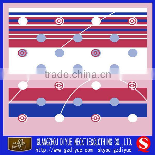 Heart pattern printed made square ladies scarves twill silk