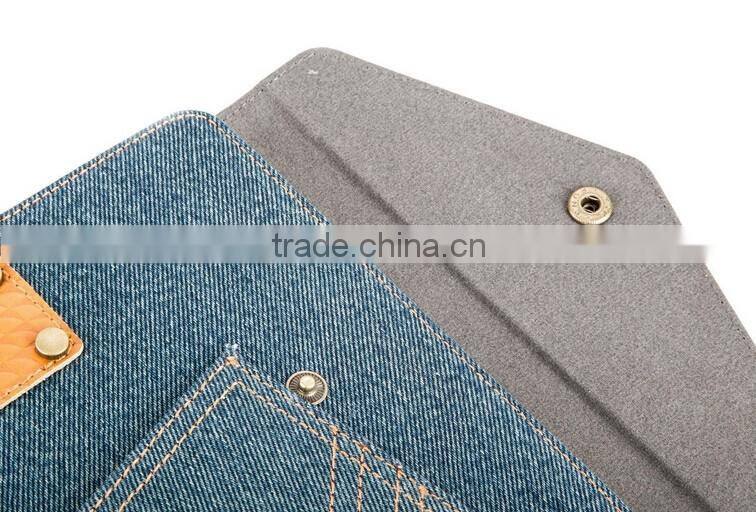 Fashion Jeans Cloth Leather Tablet Case Mobile Phone Case for Apple iPhone/ iPad Air/iPad 5
