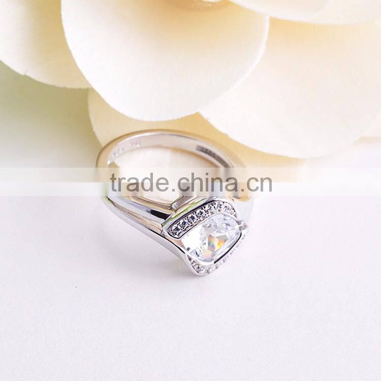 Sterling Silver White Cubic Zirconia Love Promise CZ Ring Engagement Wedding Eternity Bands