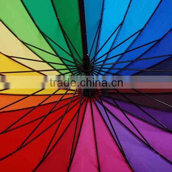 23*24k high quality for beautiful rainbow straight umbrella