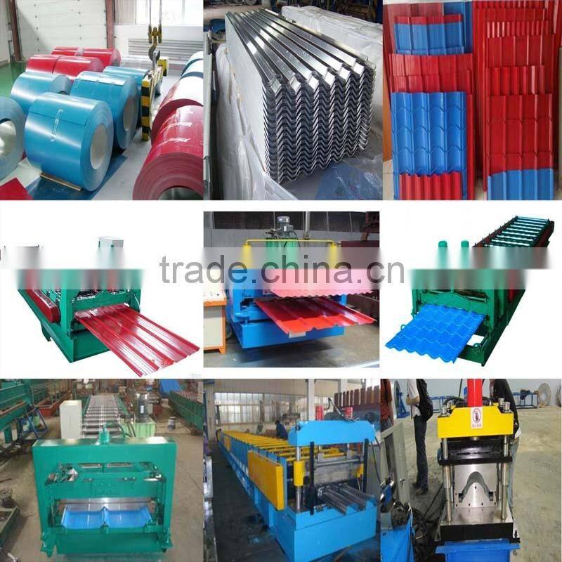 Used metal roof panel roll forming machine , Color coating steel forming machine