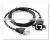 USB B Female Panel Mount Cable to 5 Pin Mini USB Cable