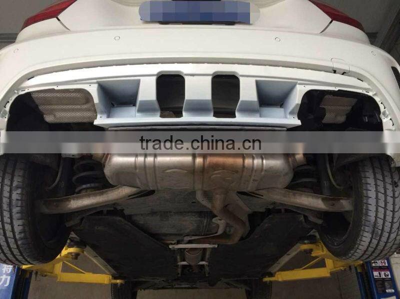 High quality A class w176 A45 design PP diffuser with muffler tips for MB A CLASS W176 A CLASS Sport Style rear bumper