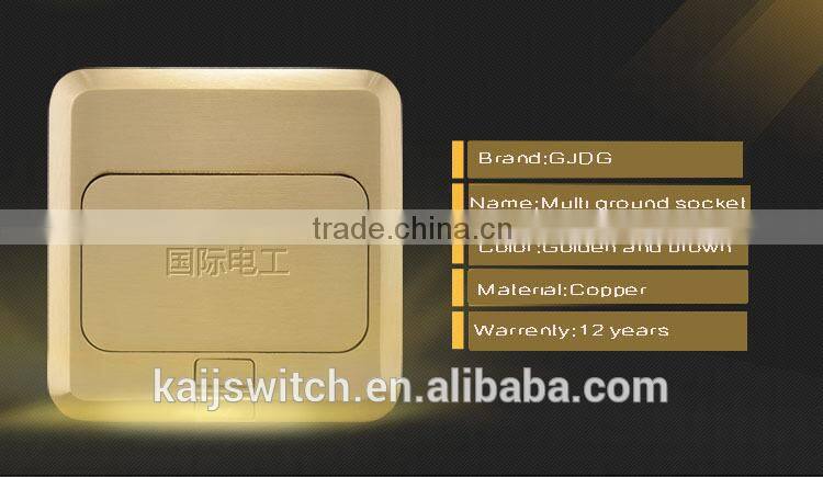 86 style waterproof multi electrical floor sockets with 6 & 5 pin and cover