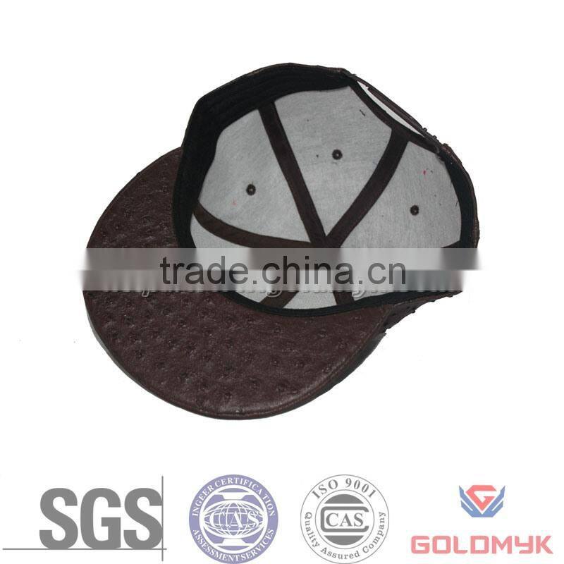 Autumn snapback cap ,leather snapback cap , SGS ISO 9001 snapback cap