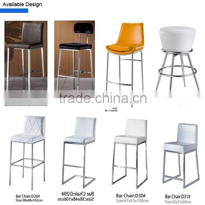 TB elegant style black bar tables and stoolsi in chrome