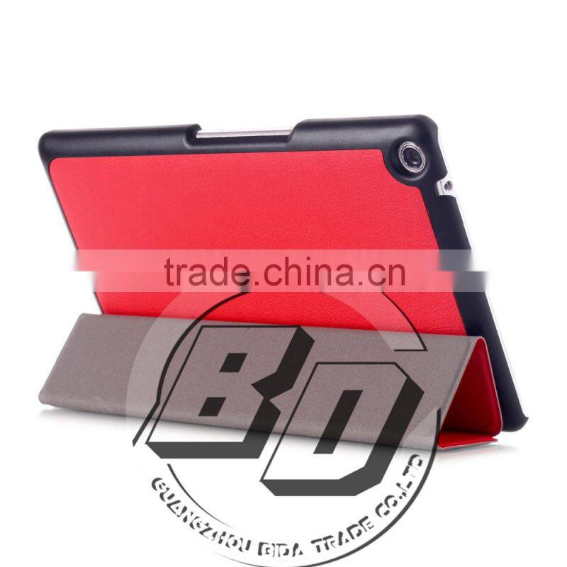 Wholesale Popular Threes Folding Leather Tablet Cover Flip Silk Print Case For ASUS zenpad 7 Z370C tablet case fast delivery