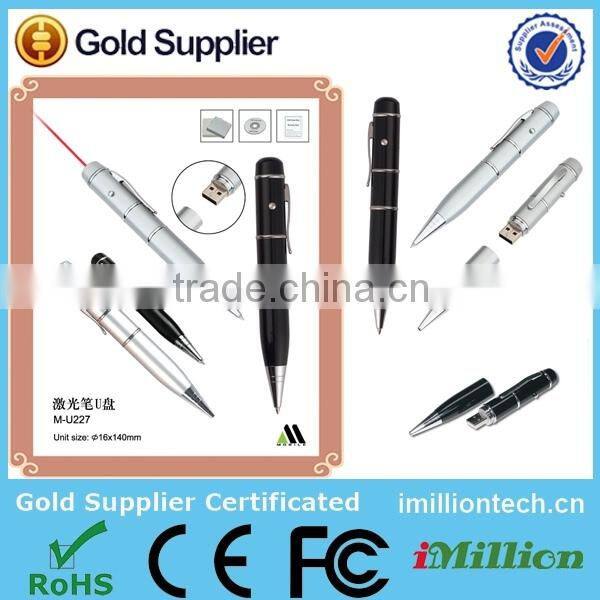 promotional gifts multi function metal pen shape usb flash pen drive with laser