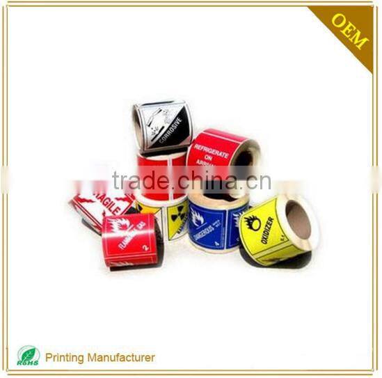 Cheap Custom Triangle Warning Label For Wholesale
