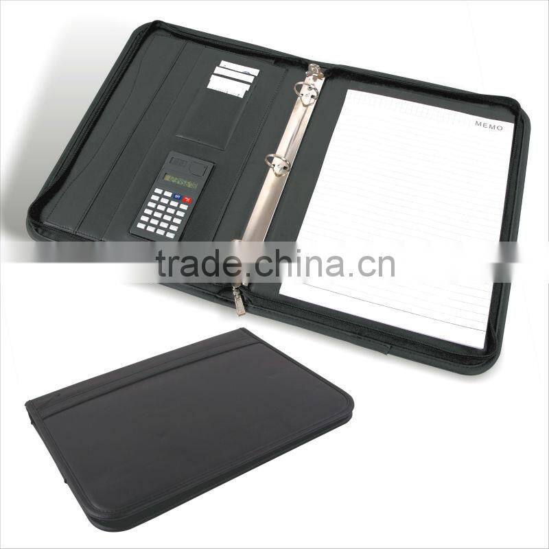 Good Quality 34*16cm With Pocket & Calculator Leather Agenda /Note Book.