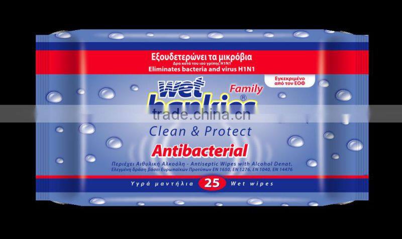 disposable antibaterial tissue for general cleaning