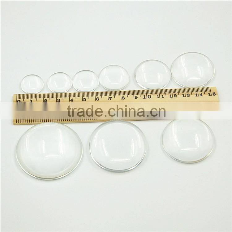 Round Flatback Transparent clear glass cabochons beads!! Loose cabochons