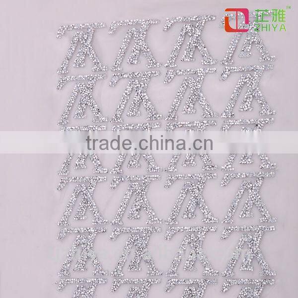 Wholesale colorful rhinestone decorative iron letters